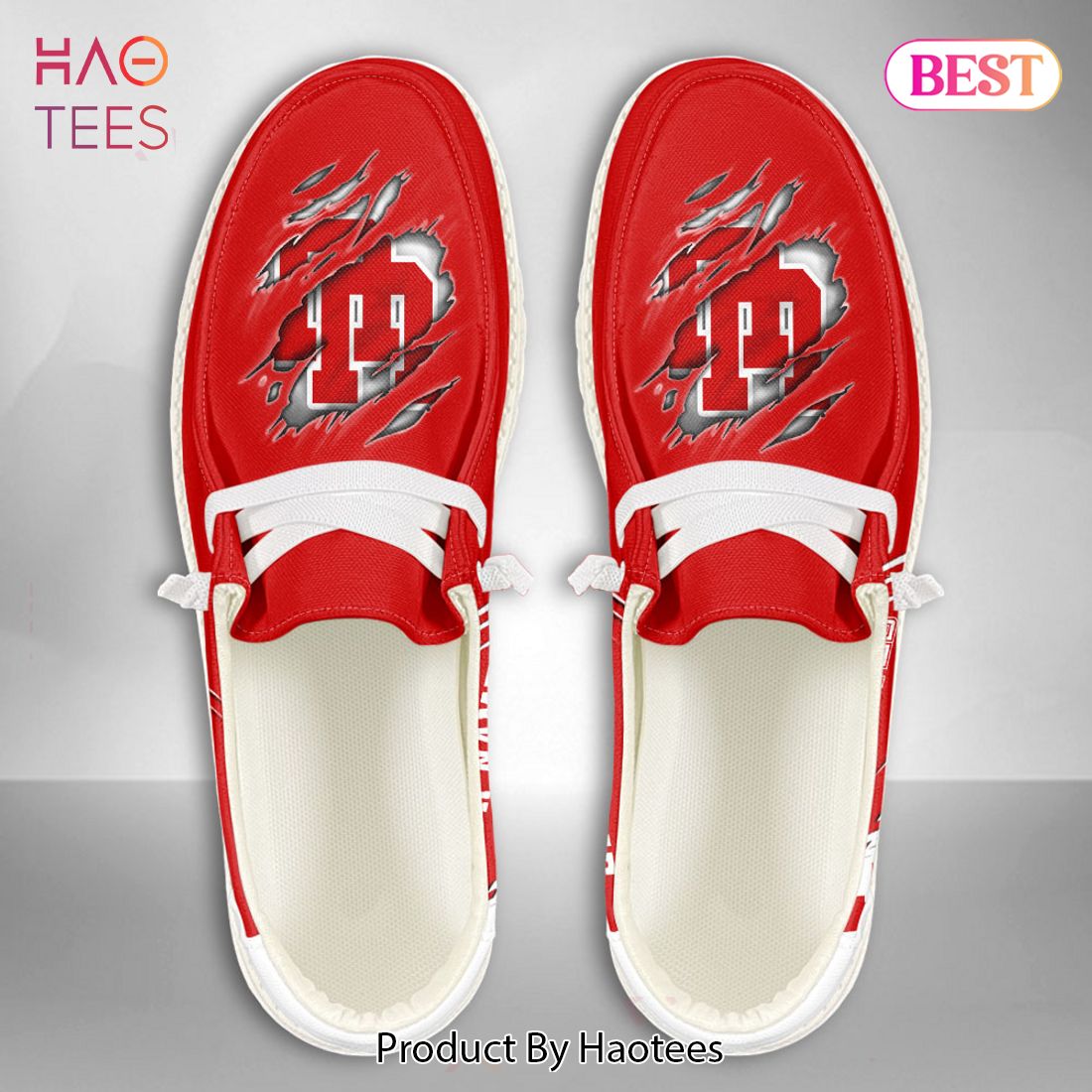 NCAA Utah Utes Custom Name Hey Dude Shoes