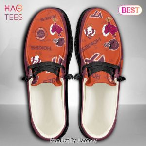 NCAA Virginia Tech Hokies Custom Name Hey Dude Shoes