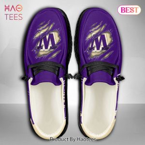 NCAA Washington Huskies Custom Name Hey Dude Shoes