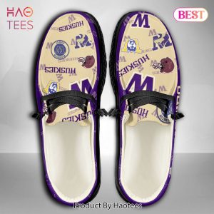 NCAA Washington Huskies Custom Name Hey Dude Shoes