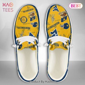NCAA West Virginia Mountaineers Custom Name Hey Dude Shoes
