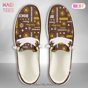 NCAA Western Michigan Broncos Custom Name Hey Dude Shoes