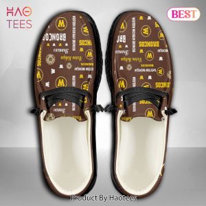 NCAA Western Michigan Broncos Custom Name Hey Dude Shoes