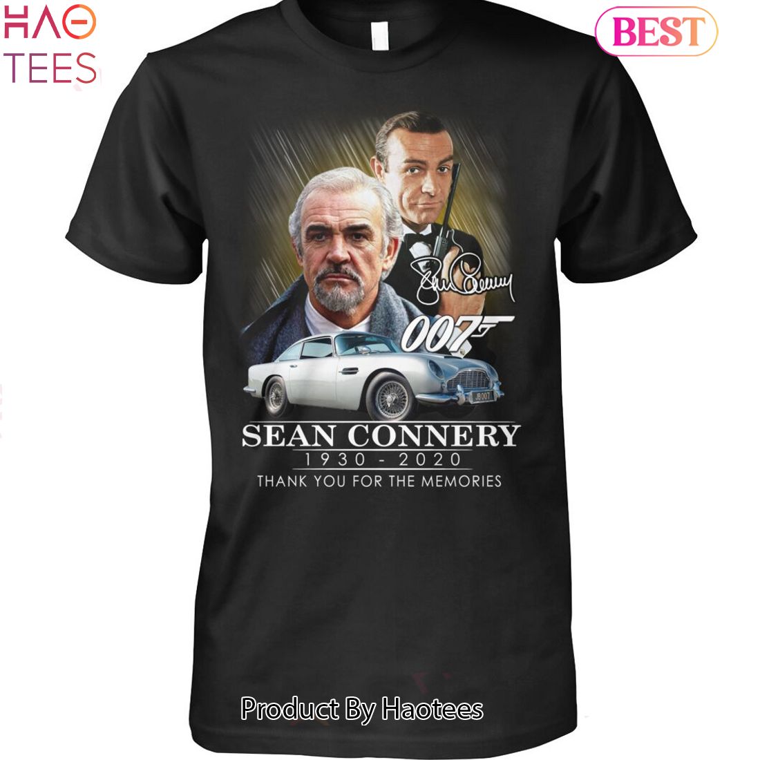 NEW 007 Sean Connery 1930-2020 Thank You For The Memories Unisex T-Shirt NEW 007 Sean Connery 1930-2020 Thank You For The Memories Unisex T-Shirt