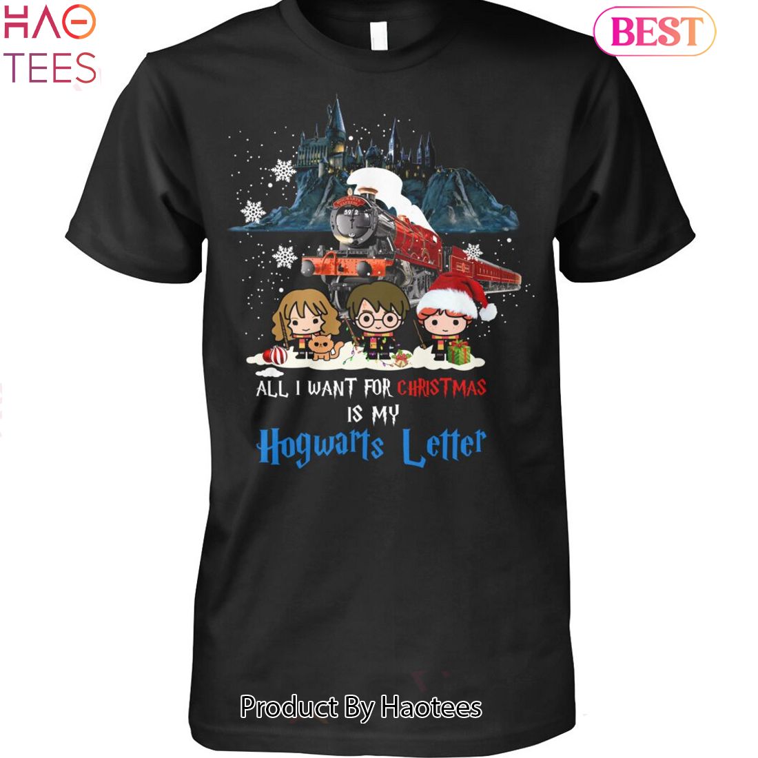 NEW All I Want For Christmas Is My Hogwarts Letter Unisex T-Shirt