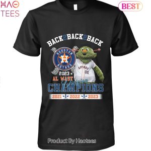 NEW Back 2 Back 2 Back Houston Astros 2023 Al Wast Division Champions Unisex T-Shirt