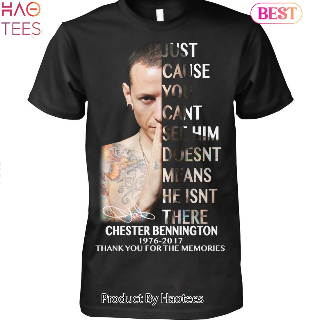 NEW Chester Bennington 1976-2023 Thank You For The Memories Unisex T-Shirt
