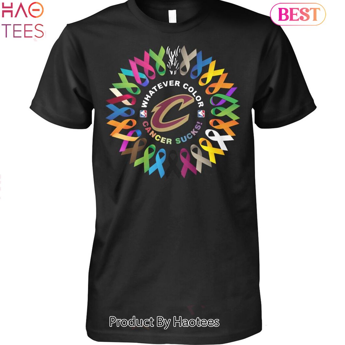 NEW Cleveland Cavaliers Whatever Colot Cancer Sucks Unisex T-Shirt NEW Cleveland Cavaliers Whatever Colot Cancer Sucks Unisex T-Shirt