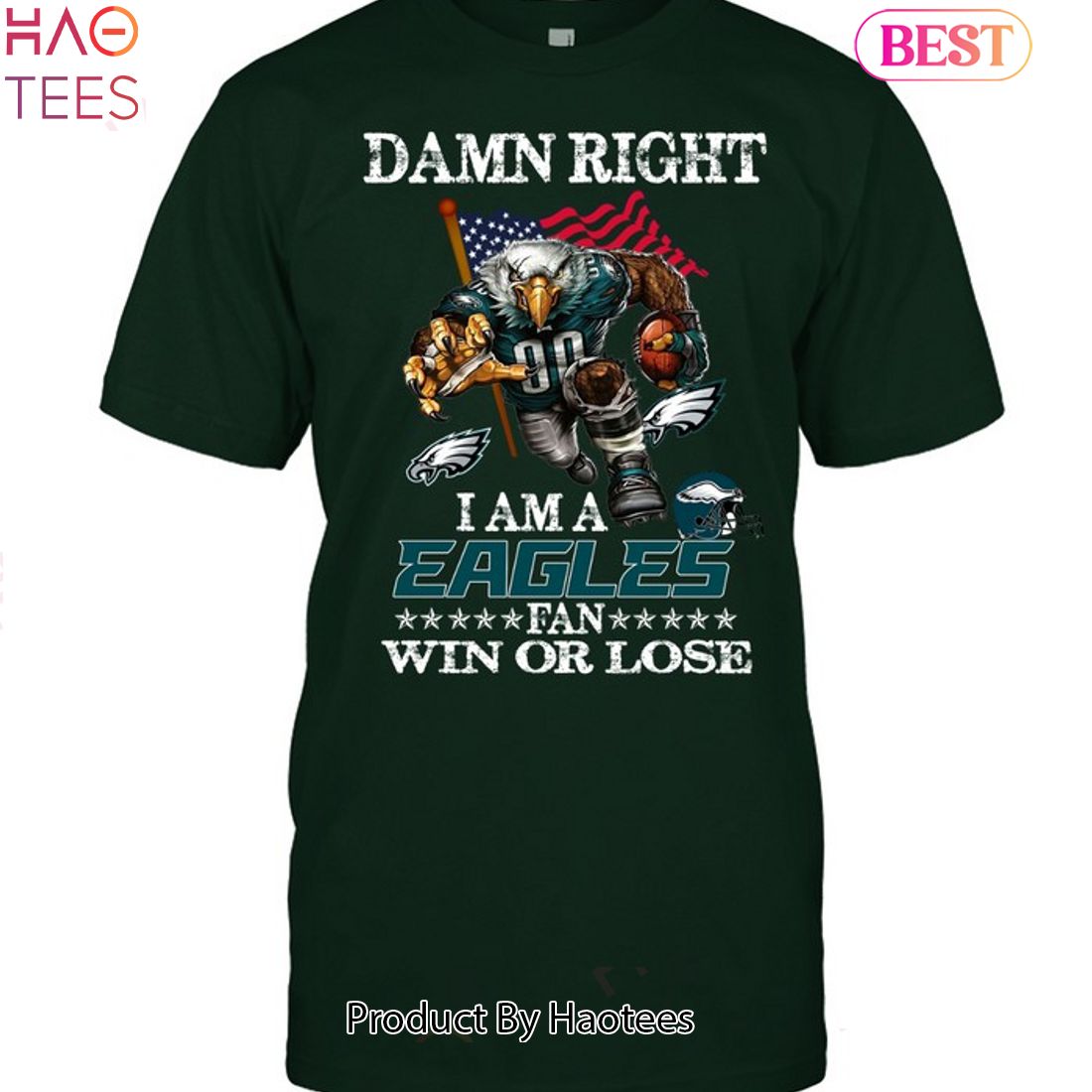 NEW Damn Right Im A Philadelphia Eagles Fan Unisex T-Shirt