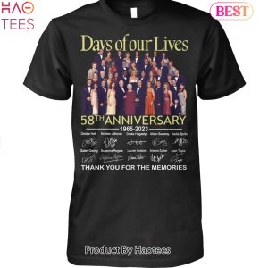 NEW Days Of Our Lives 58th Anniversary 1965-2023 Thank You For The Memories Unisex T-Shirt