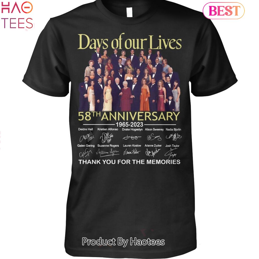 NEW Days Of Our Lives 58th Anniversary 1965-2023 Thank You For The Memories Unisex T-Shirt