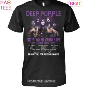 NEW Deep Purple 55 Anniversary 1968-2023 Thank You For The Memories Unisex T-Shirt