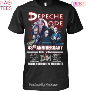 NEW Depeche Mode 43 Anniversary 1980-2023 Thank You For The Memories Unisex T-Shirt