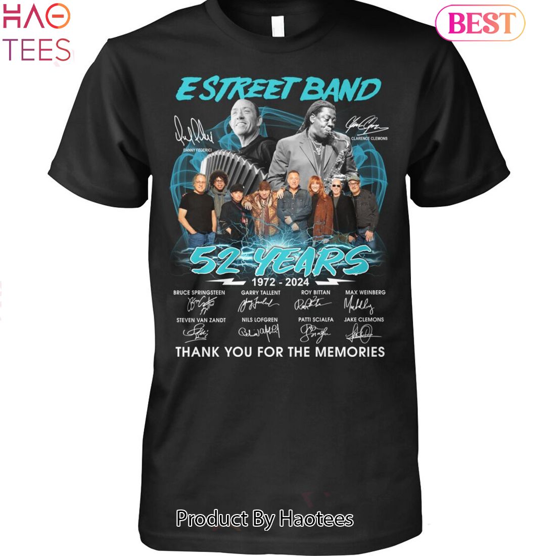 NEW E Street Band 52 Years 1972 2024 Thank You For The Memories Unisex   New E Street Band 52 Years 1972 2024 Thank You For The Memories Unisex T Shirt 1 OBLhN 