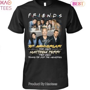 NEW Friends Matthew Perry 1969-2023 Thank You For The Memories T-Shirt