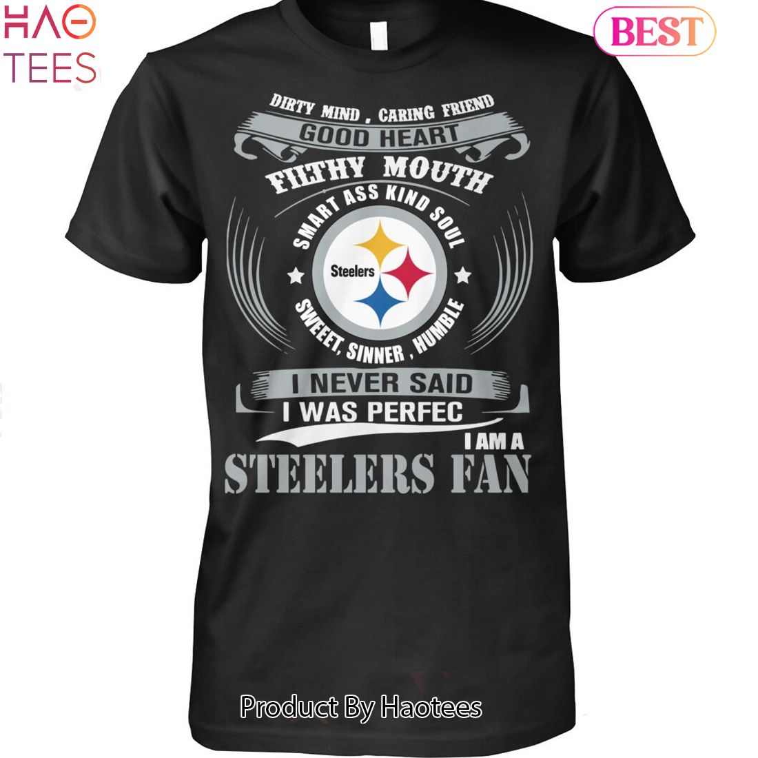 Pittsburgh Steelers Logo Heart Let's Go Steelers Shirt