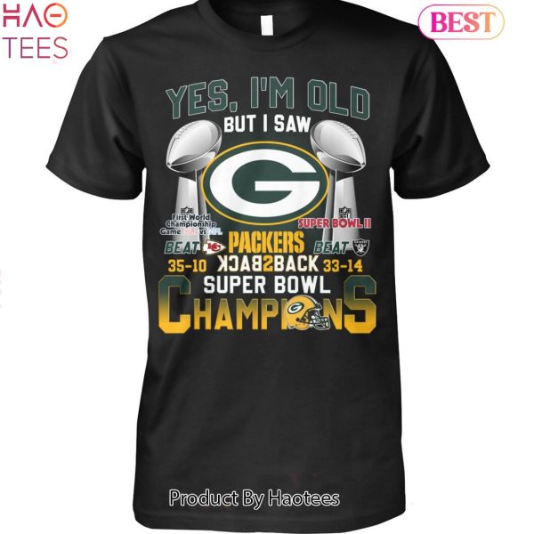 NEW Green Bay Packers Back 2 Back Super Bowl Champions Unisex T-shirt