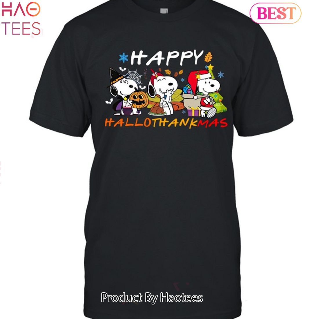 NEW Happy Hallothankmas Unisex T-shirt