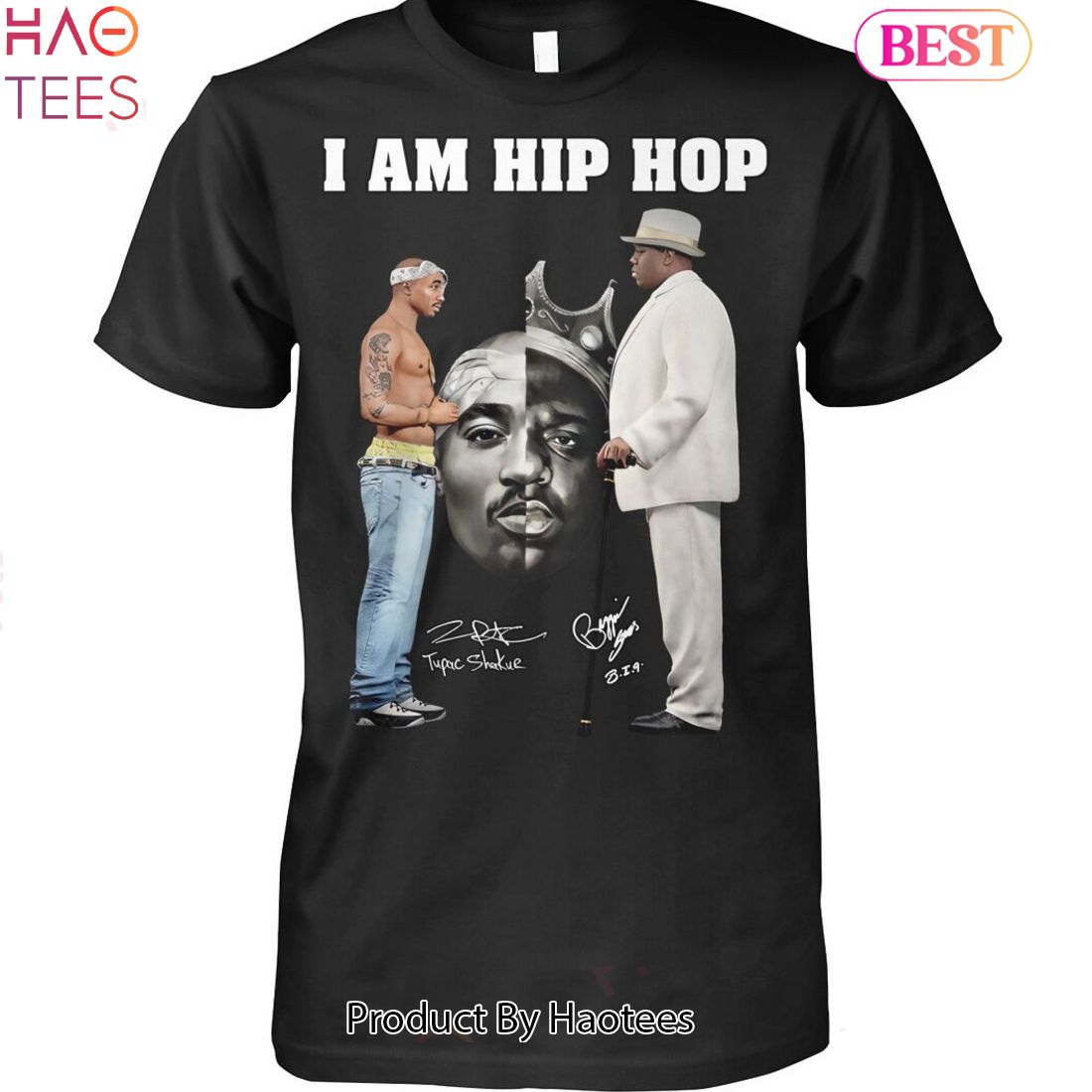 NEW I Am Hip Hop Tupac Shakur And The Notorious BIG Unisex T-Shirt