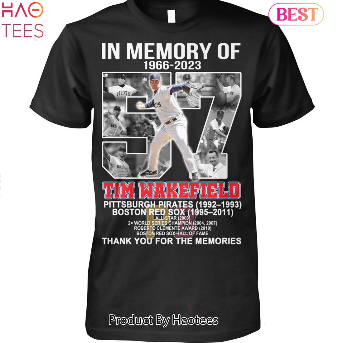 In Memory Of 1966-2023 Tim Wakefield Thank You For The Memories Shirt