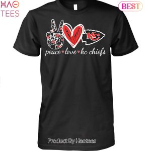 NEW Kansas City Chiefs Peace Love Unisex T-Shirt