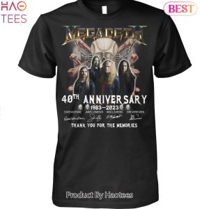 NEW Megadeth 40th Anniversary 1983-2023 Thank You For The Memories Unisex T-Shirt