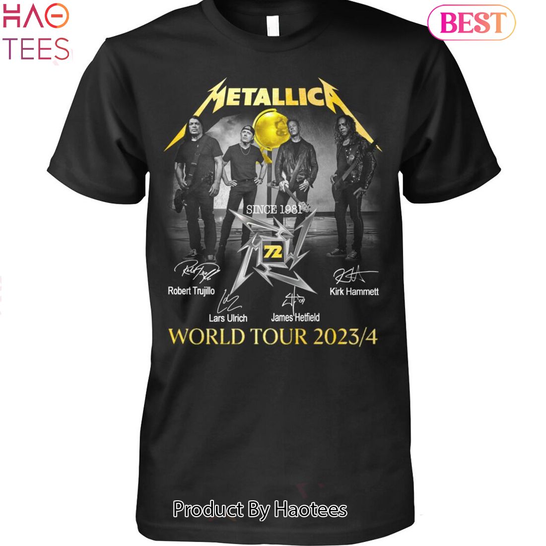 NEW Metallica World Tour 2023 4 Unisex T-Shirt