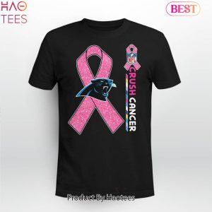 NEW NFL Carolina Panthers Crush Cancer T-Shirt