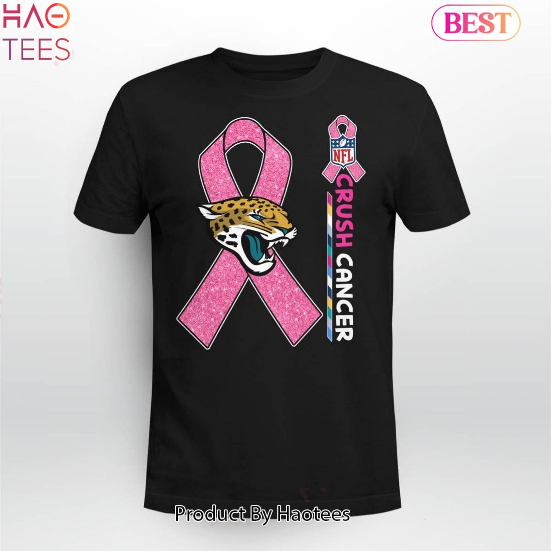 NEW NFL Jacksonville Jaguars Crush Cancer T-Shirt