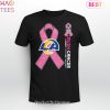 NEW NFL  Los Angeles Rams Crush Cancer T-Shirt