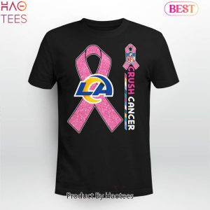 NEW NFL  Los Angeles Rams Crush Cancer T-Shirt
