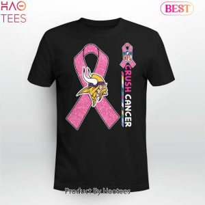 NEW NFL Minnesota Vikings Crush Cancer T-Shirt