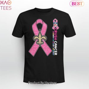 NEW NFL New Orleans Saints Crush Cancer T-Shirt