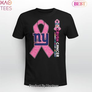 NEW NFL New York Giants Crush Cancer T-Shirt