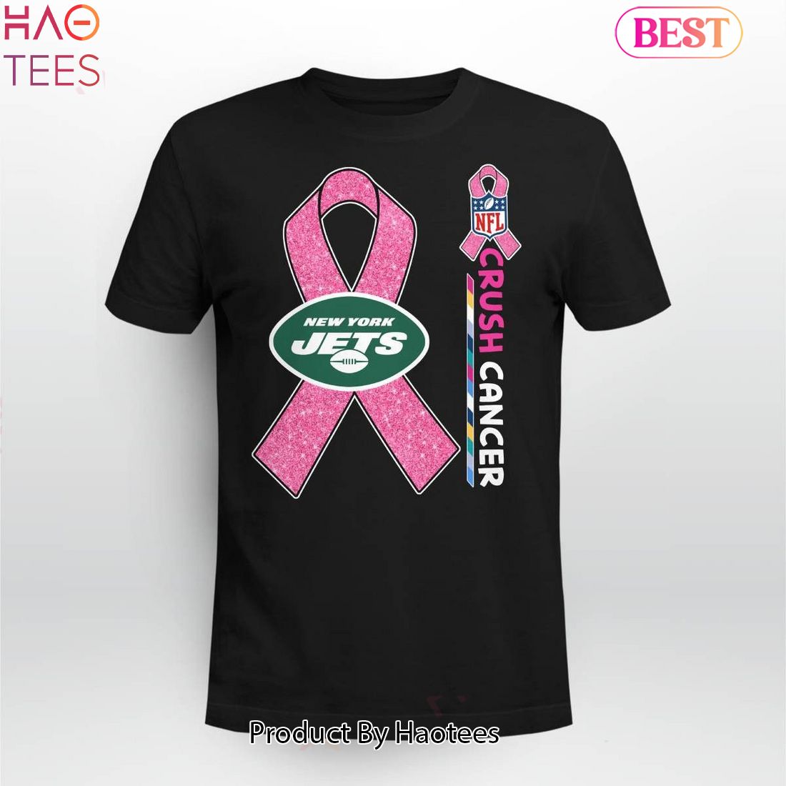 NEW NFL New York Jets Crush Cancer T-Shirt