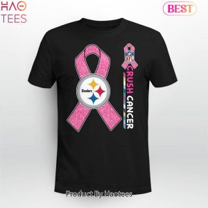 NEW NFL Pittsburgh Steelers Crush Cancer T-Shirt