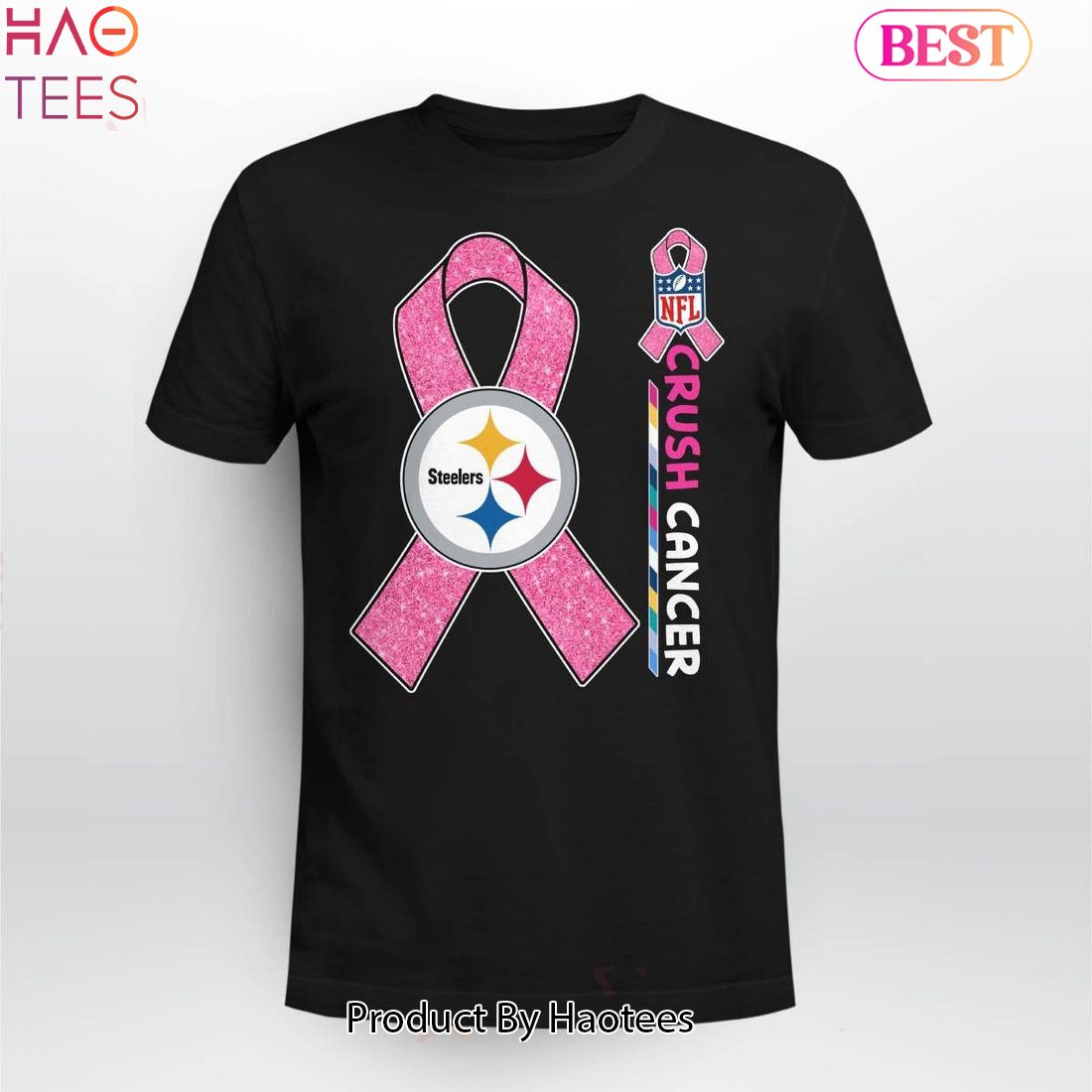 Official Pittsburgh Steelers NFL crush cancer T-shirt, hoodie, tank top,  sweater and long sleeve t-shirt