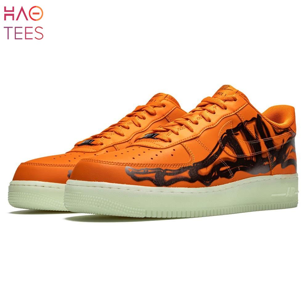 NEW Nike Air Force 1 Low Orange Skeleton Luxury Store