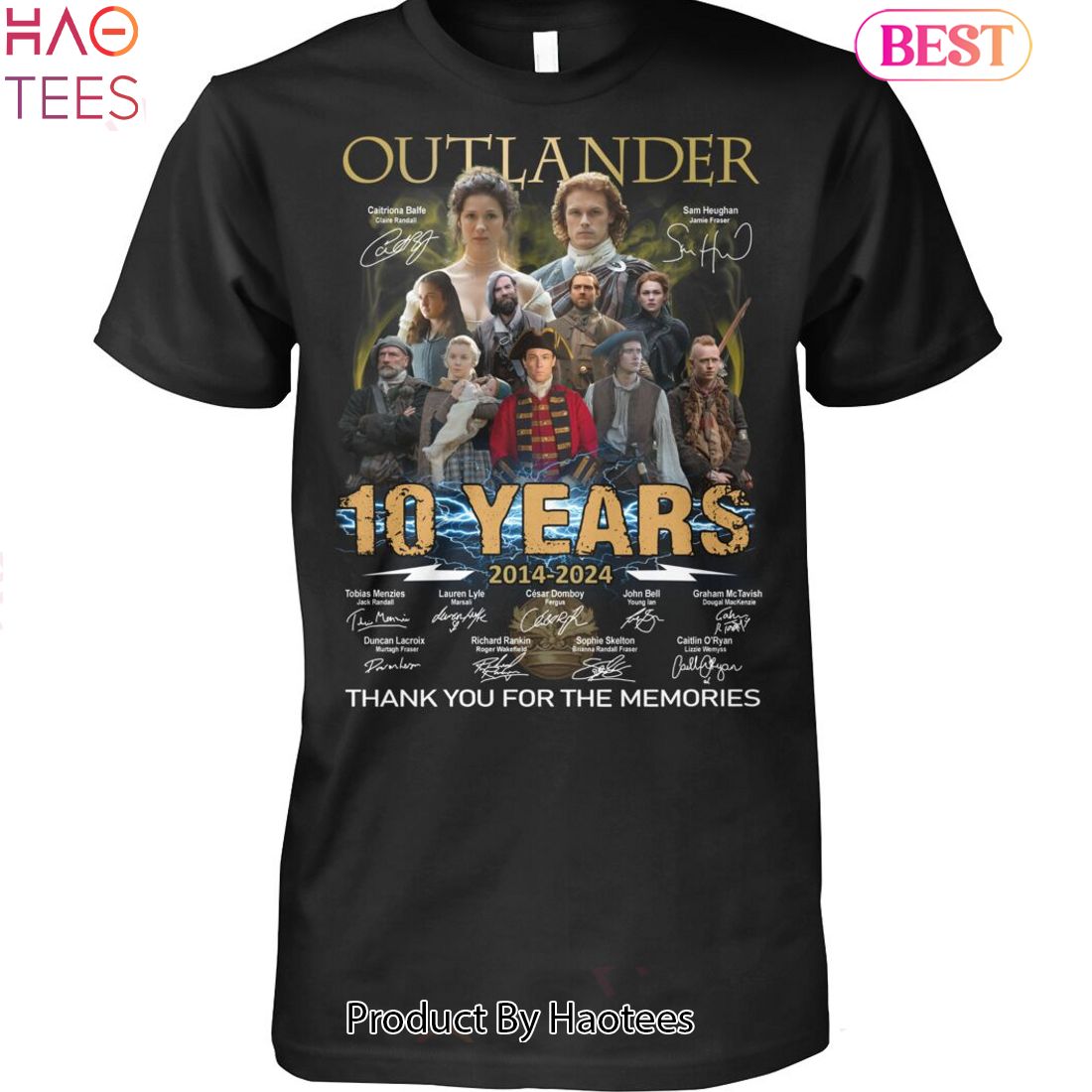 NEW Outlander 10 Years 2014-2024 Thank You For The Memories Unisex T-Shirt
