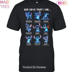 NEW Stitch God Says That I Am Unisex T-shirt