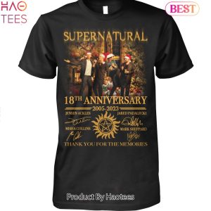 NEW Supernatural 18th Anniversary 2005-2023 Thank You For The Memories Unisex T-Shirt