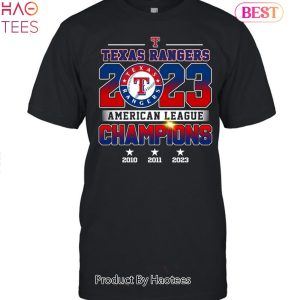 NEW Texas Rangers AL 2023 2 Sided Unisex T-Shirt