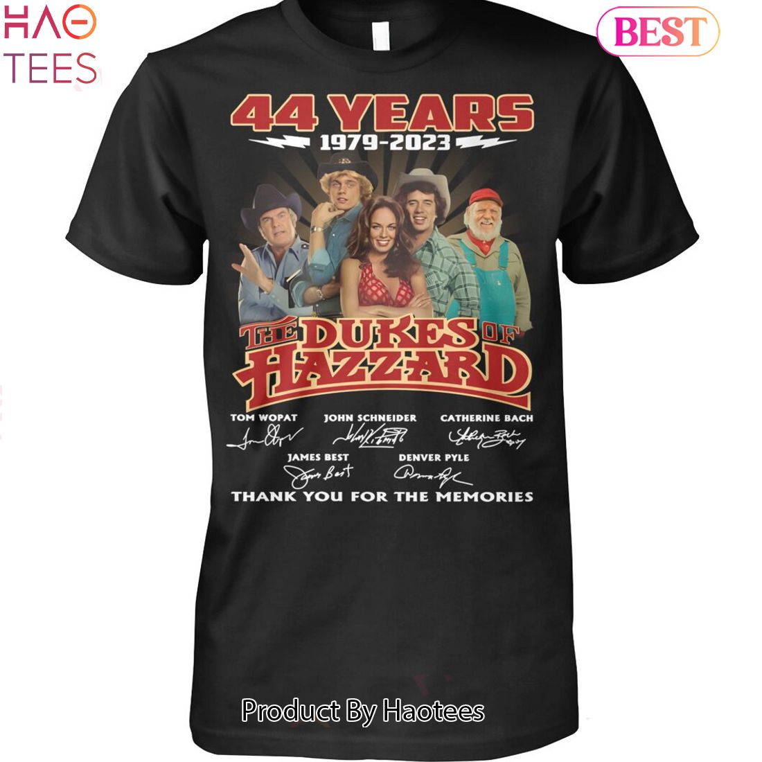 NEW The Dukes of Hazzard 44 Years 1979-2023 Thank You For The Memories Unisex T-Shirt