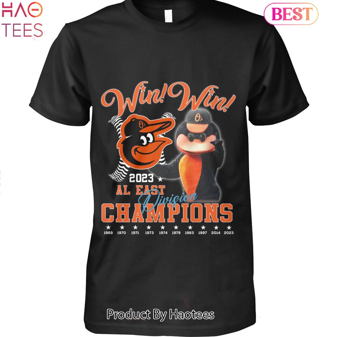 Baltimore Orioles 2023 AL East Champions T-Shirt