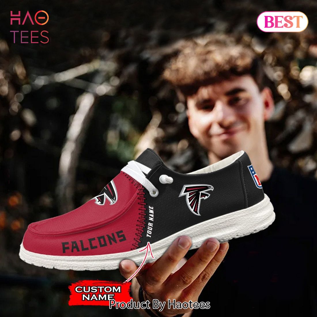 NFL Atlanta Falcons Custom Name Hey Dude Shoes NFL Atlanta Falcons Custom Name Hey Dude Shoes