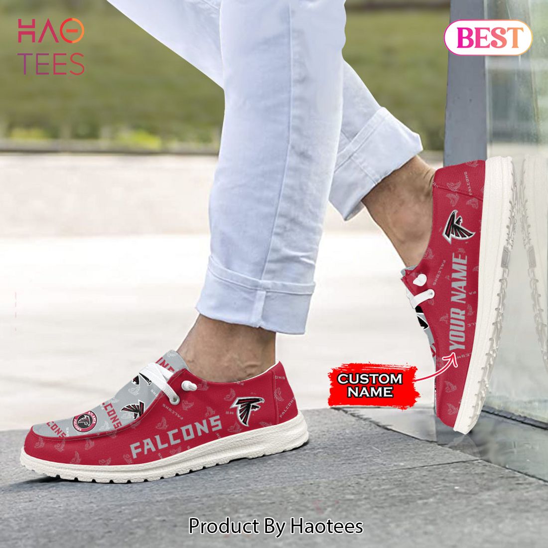NFL Atlanta Falcons - Hey Dude Shoes Custom Name NFL Atlanta Falcons - Hey Dude Shoes Custom Name