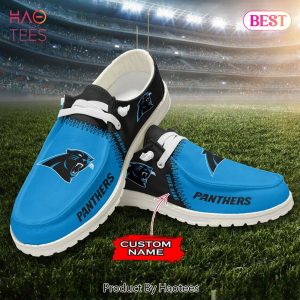 NFL Carolina Panthers Custom Name Hey Dude Shoes