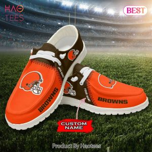 NFL Cleveland Browns Custom Name Hey Dude Shoes