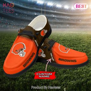 NFL Cleveland Browns Custom Name Hey Dude Shoes
