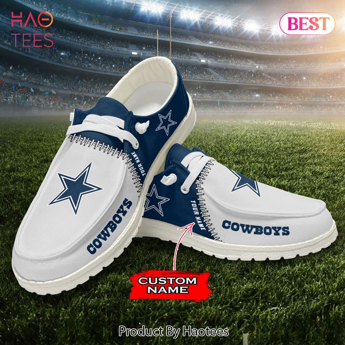 NFL Dallas Cowboys Custom Name Hey Dude Shoes